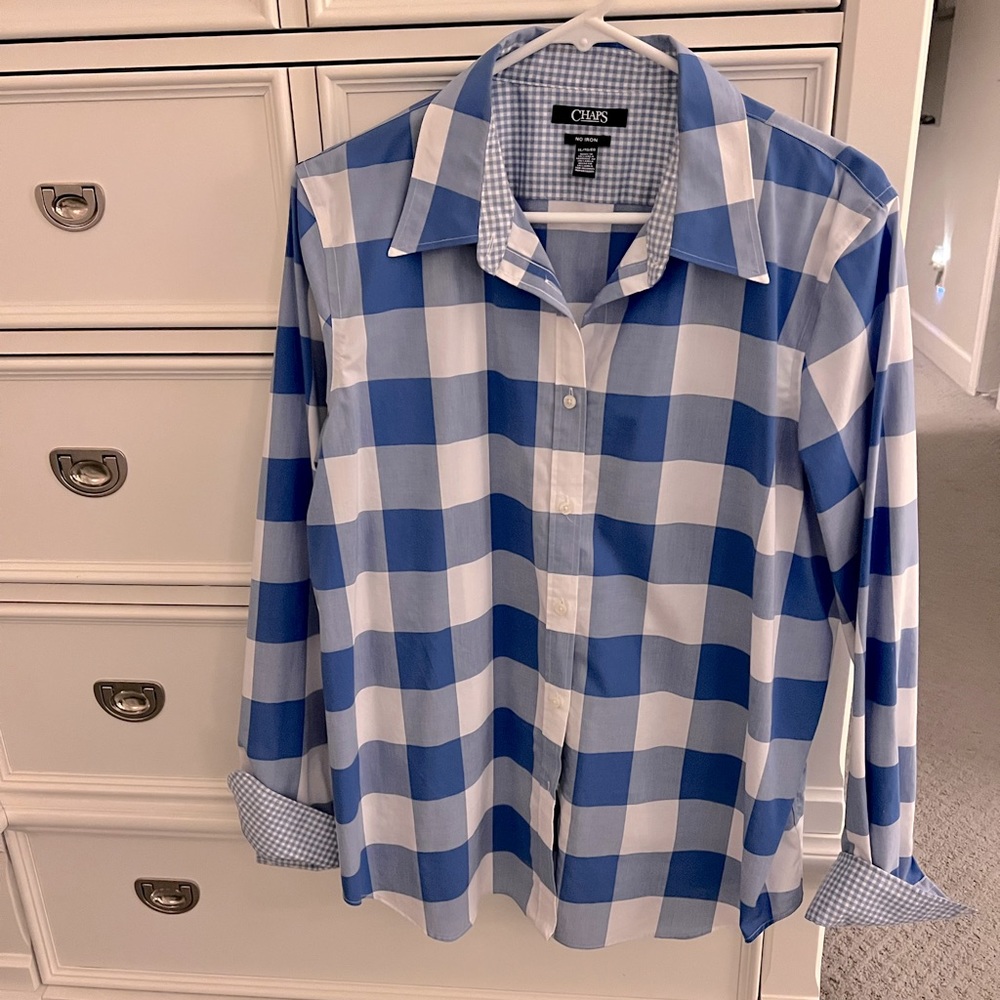 Chaps button down shirt size XL. Pre owned and worn only a few times.